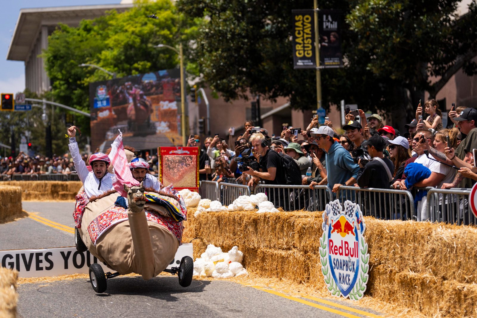 racing down the course, Downtown LA